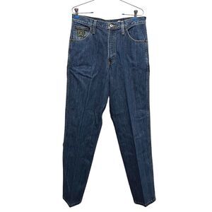 CINCH Jeans EDI Locker Stock Relaxed Denim Cowboy Mens Sz 33 X 32 Fray Hem Mid